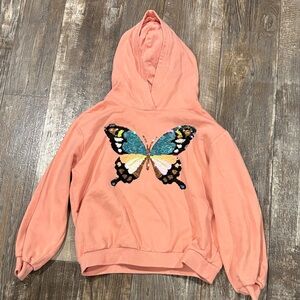H&M Kids Hoodie with Butterfly Design - Coral